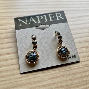 Napier Clip On Iridescent Earrings